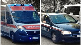 scorta Carabinieri  Ambulanza  Automedica in emergenza [upl. by Eisor]