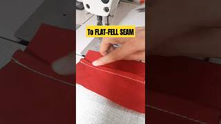 FLATFELL SEAM Sewing Tutorial for Beginners sewing sewingtutorial shorts youtubeshorts [upl. by Acinoev]