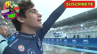 Franco Colapinto Saludando a todos Sus Fans que se quedarón en la Lluvia para apoyarlo F1 radio [upl. by Erdne]