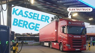 Elektrotrucker 3  Mit dem EScania 800 km durch die Kasseler Berge [upl. by Acinimod608]