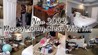 New 2022 Messy Room Clean With Me  Cleaning Motivation  Real Life  Declutter  Chelley Royston [upl. by Shaefer]