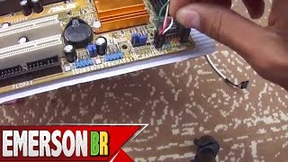 Tutorial  Conectando os cabos do Painel frontal POWER RESET USB e etc PTBR [upl. by Mahgirb]