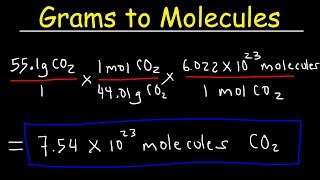 Grams to Molecules and Molecules to Grams Conversion [upl. by Josefa]