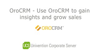 Webcast Use OroCRM to gain insights and grow sales [upl. by Ramraj35]