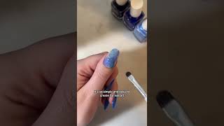 want to learn how to create tiedye nails 🤩💙 nailart nails trending diynails nailtutorial [upl. by Zeuqirdor]