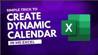 Create a Dynamic Calendar in MINUTES with Excel No VBA excel exceltips [upl. by Asilrac]