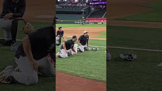 Gleyber Torres vs Trent Grisham Ground Ball Drill 👀⚾️ [upl. by Ahras198]