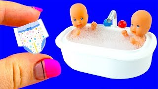 31 DIY Barbie Baby Hacks and Crafts  Miniature Baby Bath Tub Bags Bottles and more [upl. by Crescantia376]