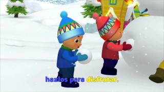 Disney Junior España  Canta con DJ El hombre del muñeco de nieve [upl. by Aerbas]