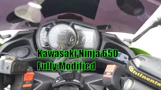 Preview Kawasaki Ninja 650 Fully tuning with Power Commander 5  Akrapovic  Air Filter BMC  43T [upl. by Janelle]