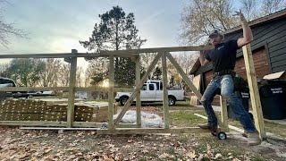 How To Build a Sliding Wood Gate For a Fence EXPLAINED [upl. by Platon]