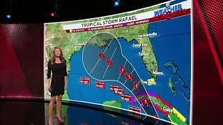 Tracking Tropical Storm Rafael Local 10 6 am weather forecast Tuesday [upl. by Eirellav]