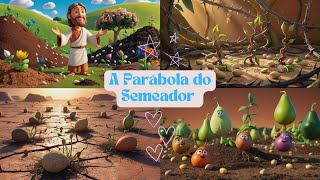 A Parábola do Semeador 🌱✨  Histórias Bíblicas para Crianças [upl. by Innep]