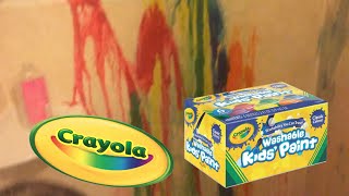 Crayola Washable Kids Paint Messy Bath Time with Variety of Colors on the Wall [upl. by Dolan465]