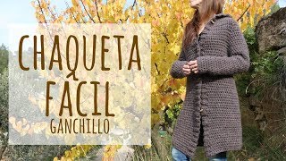 Tutorial Chaqueta o Abrigo Fácil y Rápido Ganchillo  Crochet [upl. by Alocin]