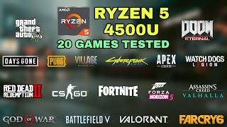 Ryzen 5 4500U Vega 6  Test in 20 Games in 2022 [upl. by Laurice]