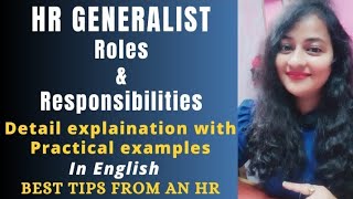 HR Generalist roles and responsibilities English hrgeneralist readytogetupdate readyforssenglish [upl. by Daggna]