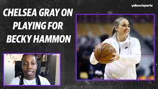 Chelsea Gray on Becky Hammon joining Aces ‘I’m super excited’ [upl. by Linda]