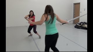 Lexie K and Shanie S  Basic Broadsword Fight [upl. by Trometer7]