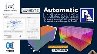 SAP2000  AUTOMATIC PRESSURE  PRESIONES EN CUALQUIER DIRECCIÓN XYZ [upl. by Matteo]