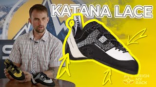 La Sportiva Katana Lace mens and Katana Lace womens climbing shoes [upl. by Ardna]