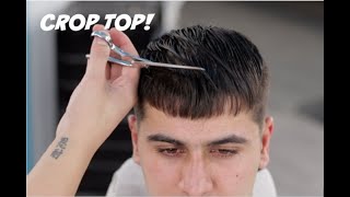 BARBER TUTORIAL CROP TOP MIDDROP FADE [upl. by Ericka]