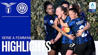 LAZIO 13 INTER WOMEN  HIGHLIGHTS  2122 Serie A Femminile 🖤💙 [upl. by Hsirap820]