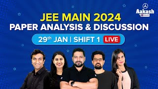 JEE Main 2024 Paper Analysis and Discussion  29th Jan Shift 1 [upl. by Frannie]