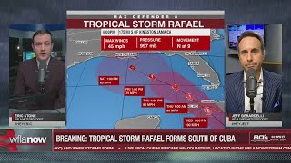 RARE NOVEMBER STORM Tropical Storm Rafael forms in the Caribbean  Tracking the Tropics [upl. by Boehmer701]