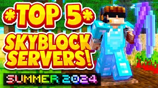 TOP 5 SKYBLOCK SERVERS in SUMMER 2024  Best Minecraft Skyblock  18119120BEDROCK SERVER [upl. by Adlihtam]