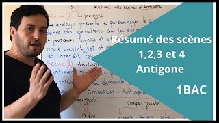 Séance 5  Résumé des scènes1234 Antigone 1bac  الحصة 5  ملخص المشاهد من 1 الى 4 [upl. by Atneciv]