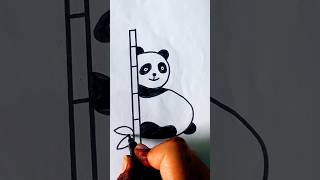 Panda drawing with letter B🐼sohrts [upl. by Yevoc408]