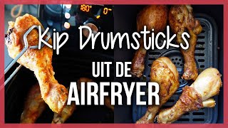 Kip Drumsticks uit de Airfryer rauw en voorgebakken [upl. by Eatnohs]