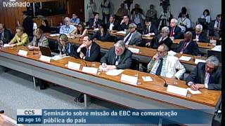 CCS  Missão da EBC na comunicação pública  08082016 [upl. by Socin890]