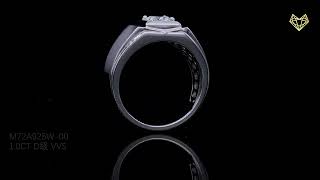 ZX sterling silver Moissanite ring for men [upl. by Mandell]