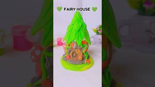 Fairy House Making with clay😱 tohasartandcrafts youtubeshorts easy clayartidea fairyhouse [upl. by Hanselka]