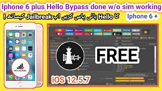 Iphone 6 plus Hello Bypass wo network free  Iphone 6  icloud bypass free iOS 1257  2024 [upl. by Ellehcim]