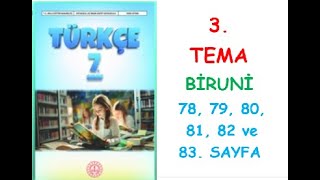 7 SINIF TÜRKÇE DERS KİTABI MEB YAYINLARI 3 TEMA BİRUNİ 78 79 80 81 82 ve 83 SAYFA [upl. by Annawik]