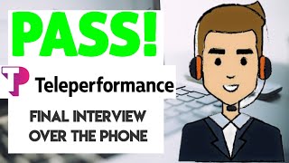 Teleperformance final interview Pass for newbies [upl. by Gehlbach]