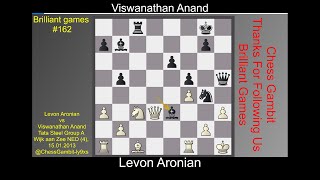 Levon Aronian vs Viswanathan Anand Brilliant games 162 [upl. by Ibrad]