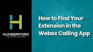 How to Find Your Extension in the Webex Calling App [upl. by Mackenie]