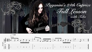 Paganinis 24th Caprice  Full Guitar Lesson with TABS  BEST FINGERINGS [upl. by Ettenotna167]