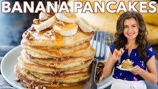 The Best BANANA PANCAKES Recipe [upl. by Dunaville]