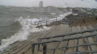 Büsum  Sturmtief Dieter zieht am 11012017 über Büsum in Schleswig Holstein Unwetterwarnung [upl. by Orenid]