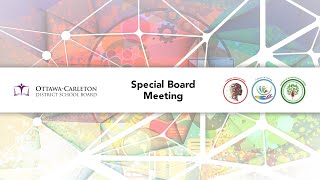 Nov 22 2022 OCDSB  Special Board Meeting [upl. by Niattirb]