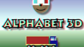 Childrens Alphabet 3D  Red  Cyan Anaglyph [upl. by Akerahs]