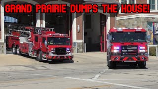 Grand Prairie Fire Department Station 1 Responds to MVA Full House [upl. by Iad]