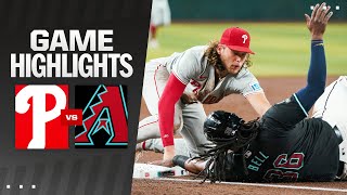 Phillies vs Dbacks Game Highlights 8924  MLB Highlights [upl. by Follmer]