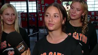 Riekes Center Team Interview  Los Gatos Girls Flag Football [upl. by Nilsoj289]