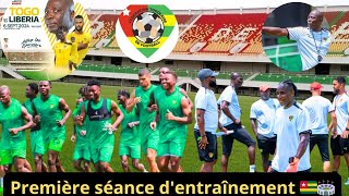 Première séance dentraînement des éperviers du Togo avec NIBOMBE Daré et son Staff Tog vsLibéria [upl. by Nickolas655]